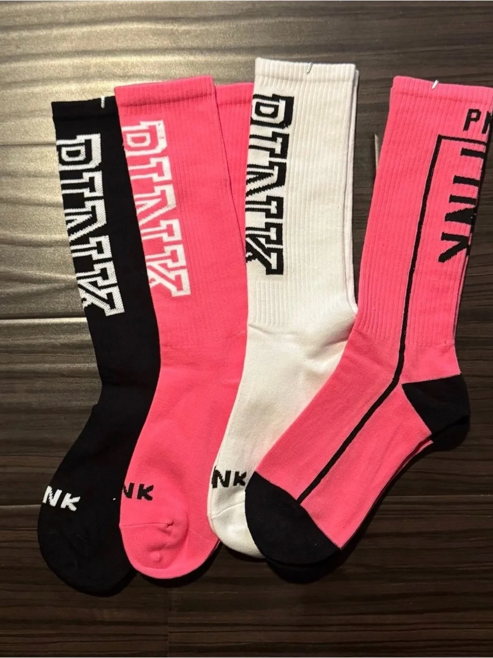 Pink Victoria’s Secret Socks
New Pink socks 
4 pairs included
Different styles - Picture 3 of 3